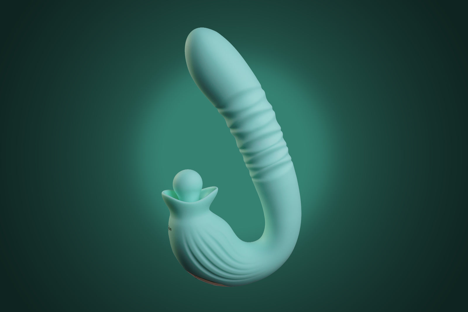 Miami Blue Luxus Vibrator aus Silikon in Mintfarbe side view