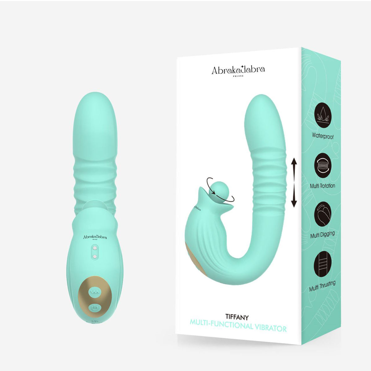 Miami Blue Luxus Vibrator aus Silikon in Mintfarbe